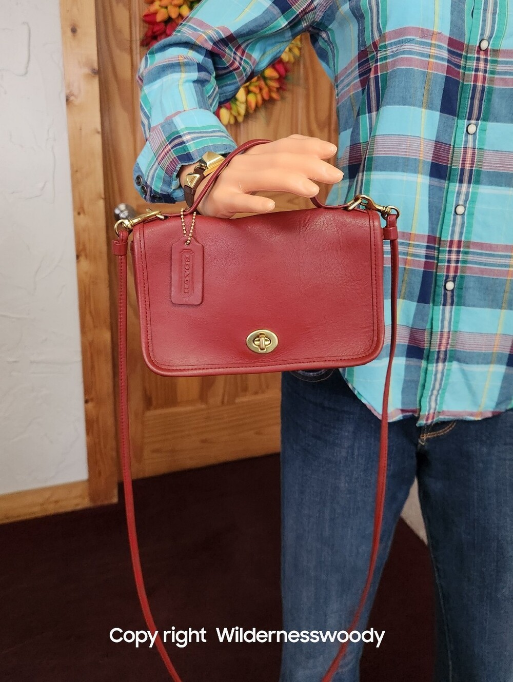 Coach Casino Bag, 1995, Red, Style #9924 - Picture 5 of 16